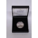 A GOLDEN JUBILEE HM QUEEN ELIZABETH 2002 50P COIN IN PRESENTATION BOX WITH CERTIFICATE OF