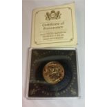 A 2012 DIAMOND JUBILEE GOLD SOVEREIGN WITH CERTIFICATE OF AUTHENTICITY