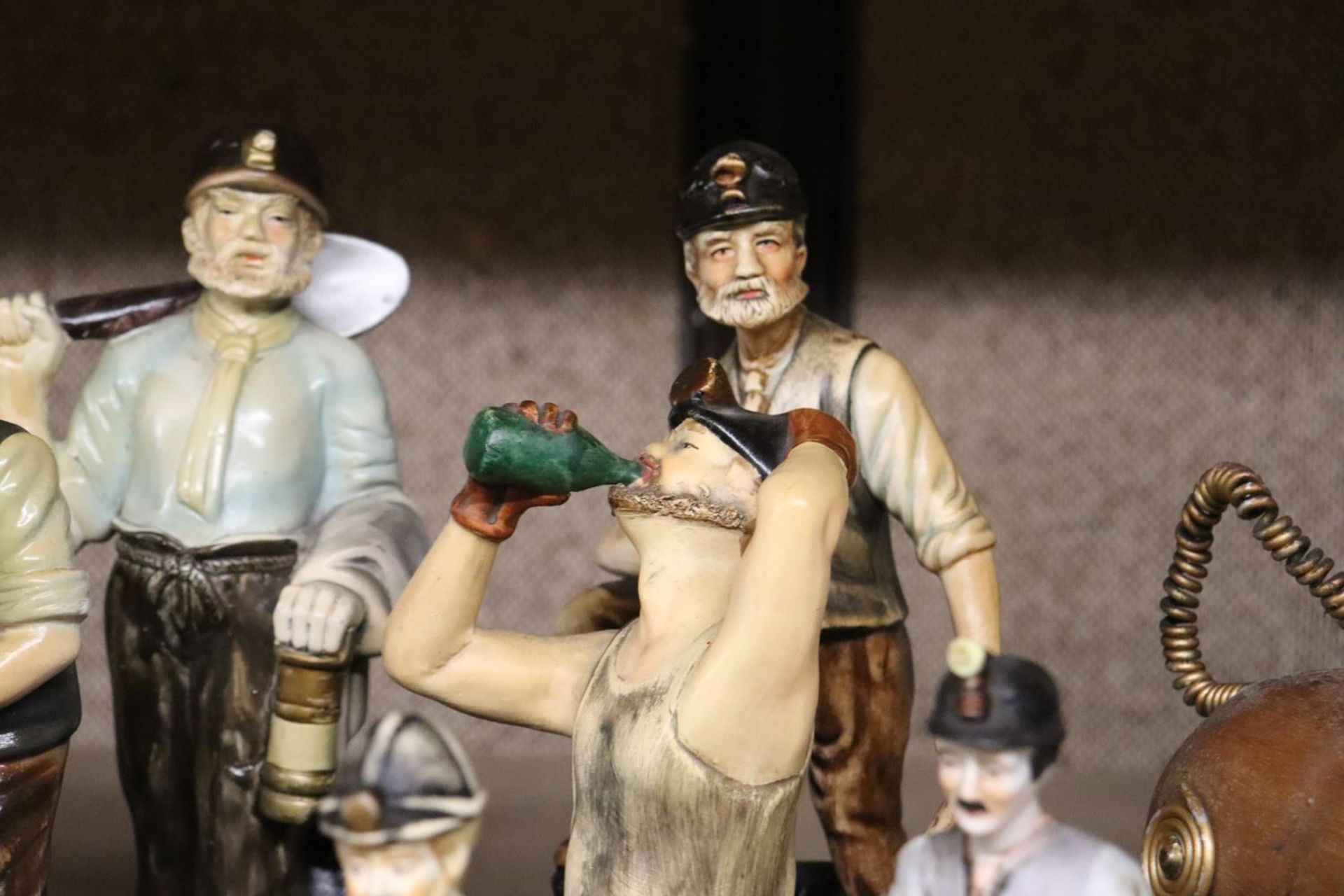 A COLLECTION OF ELEVEN, CERAMIC, COAL MINING FIGURES - Image 4 of 4