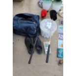 AN ASSORTMENT OF GOLF ITEMS TO INCLUDE LAKE BALLS, CLUBS AND SHOES ETC