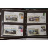 A FIVE BINDER THEMATIC COLLECTION TO INCLUDE RAILWAY X 3, PRINCESS DIANA AND CANADIAN