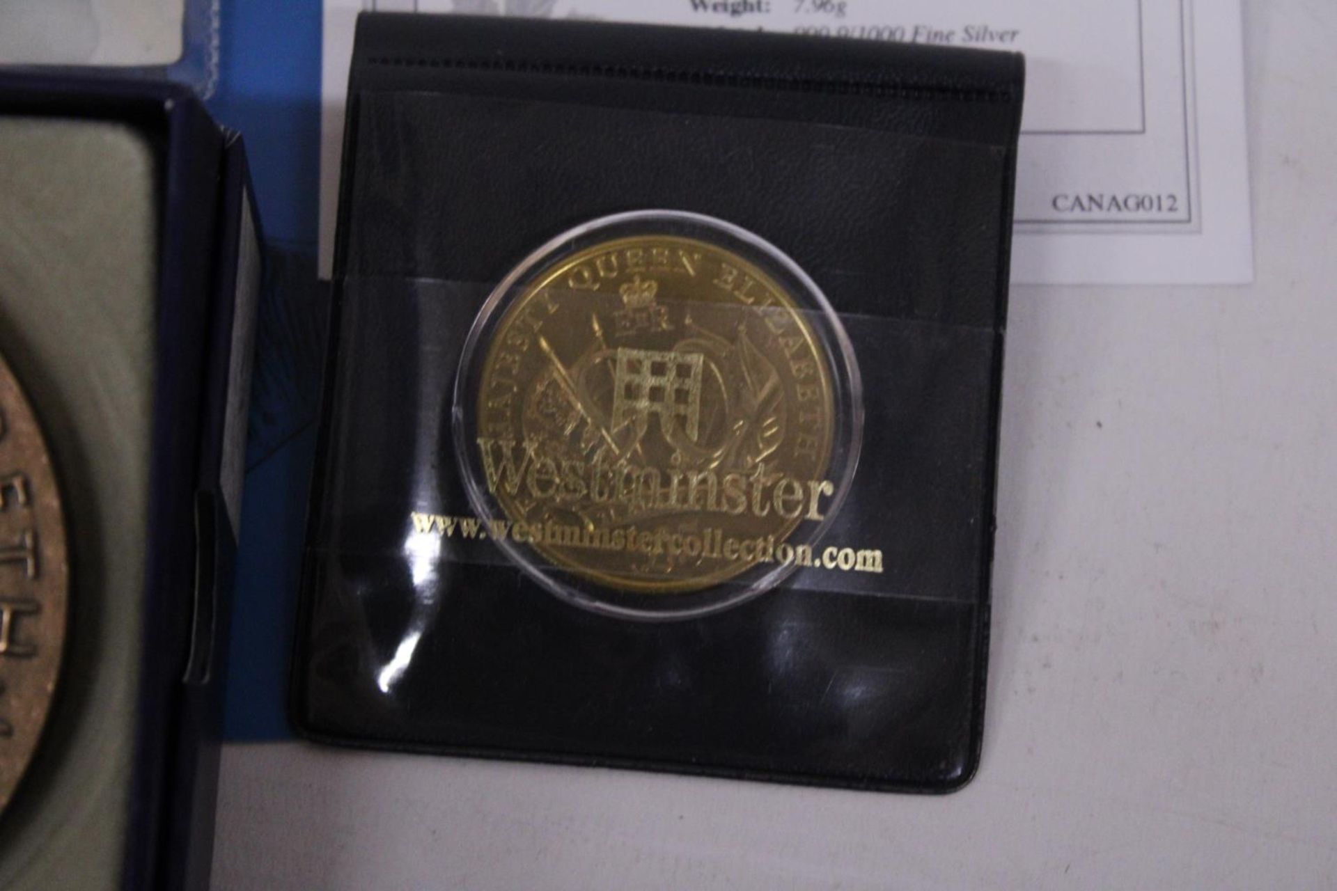 A COLLECTION OF COINS TO INCLUDE A 2014 CANADA GOOSE FINE SILVER $20 COIN, A MONNAIE DE PARIS S.M. - Image 3 of 6