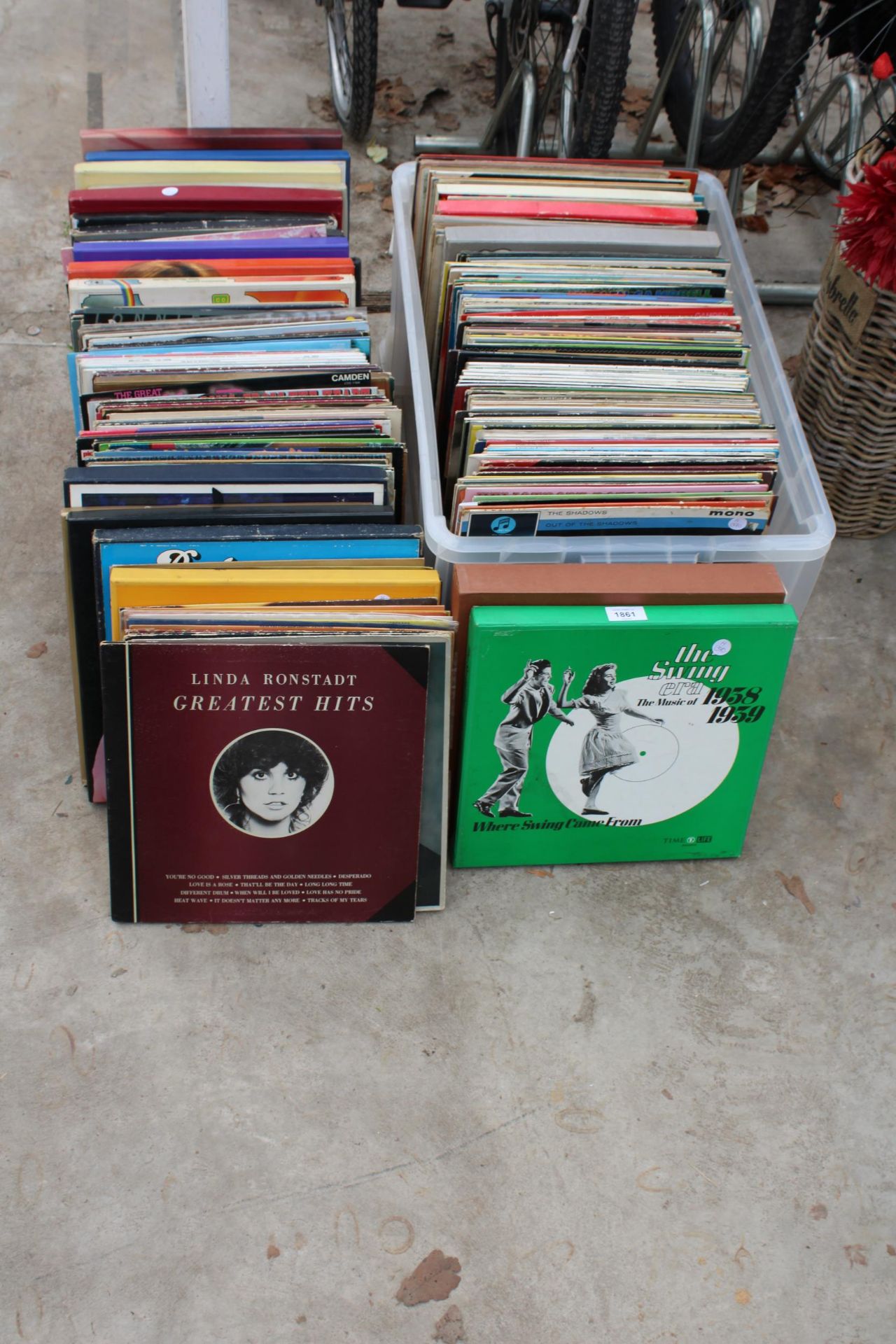 A LARGE ASSORTMENT OF LP RECORDS