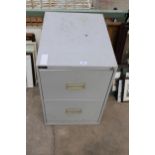 A TRIUMPH TWO DRAWER METAL FILING CABINET