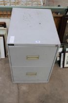 A TRIUMPH TWO DRAWER METAL FILING CABINET