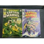 TWO VINTAGE CAPTAIN MARVEL COMICS