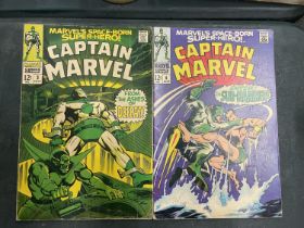 TWO VINTAGE CAPTAIN MARVEL COMICS