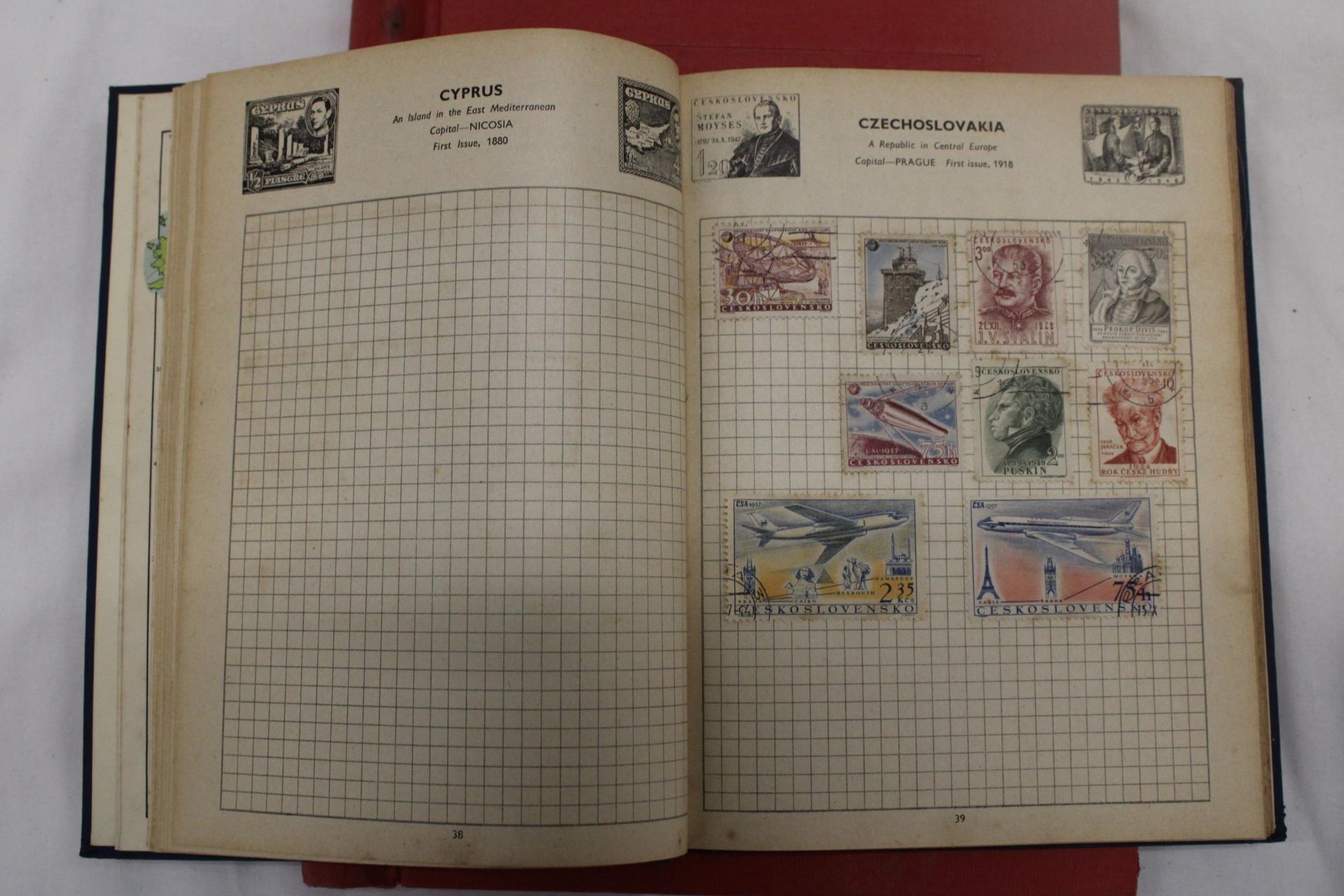 THREE VINTAGE STAMP ALBUMS - Image 3 of 4