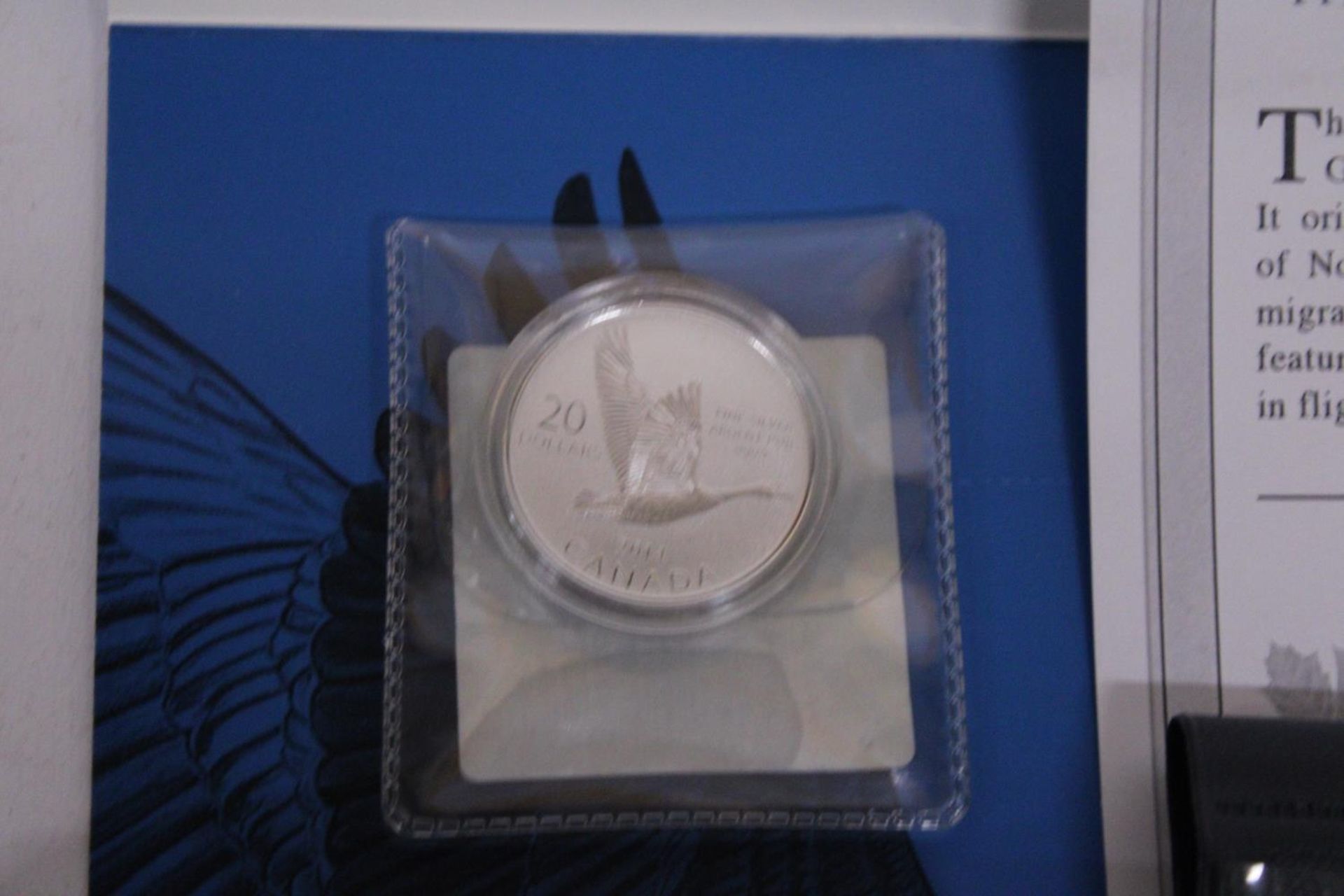 A COLLECTION OF COINS TO INCLUDE A 2014 CANADA GOOSE FINE SILVER $20 COIN, A MONNAIE DE PARIS S.M. - Image 4 of 6