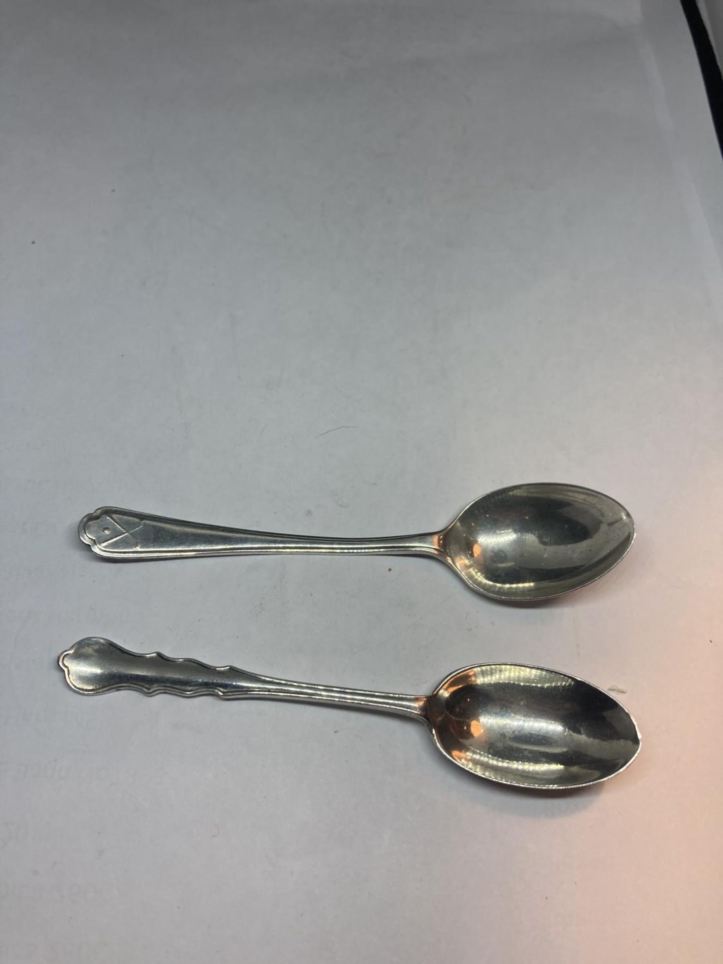 TWO HALLMARKED SILVER SPOONS