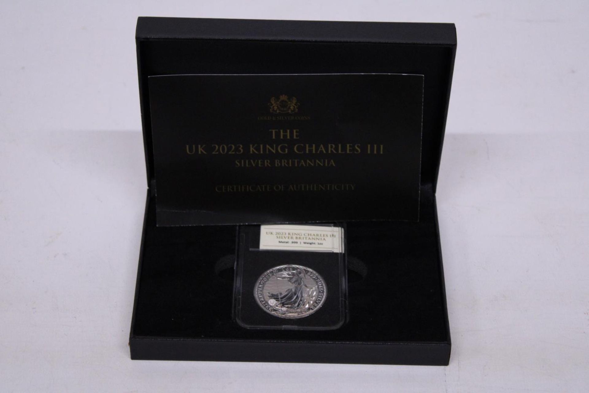 THE 2023 KC 111 , SILVER BRITANNIA £2 COIN , BOXED WITH COA .