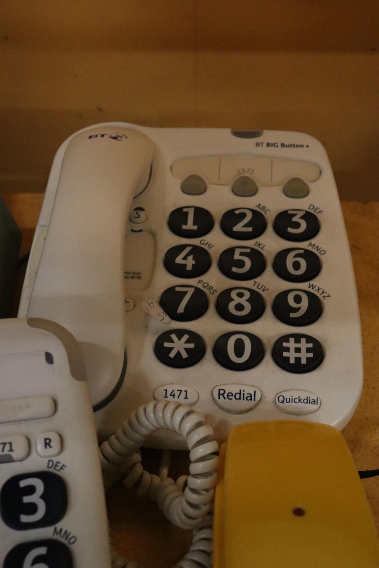 TWO RETRO PHONES PLUS TWO B. T. BIG BUTTON PHONES - Image 4 of 4