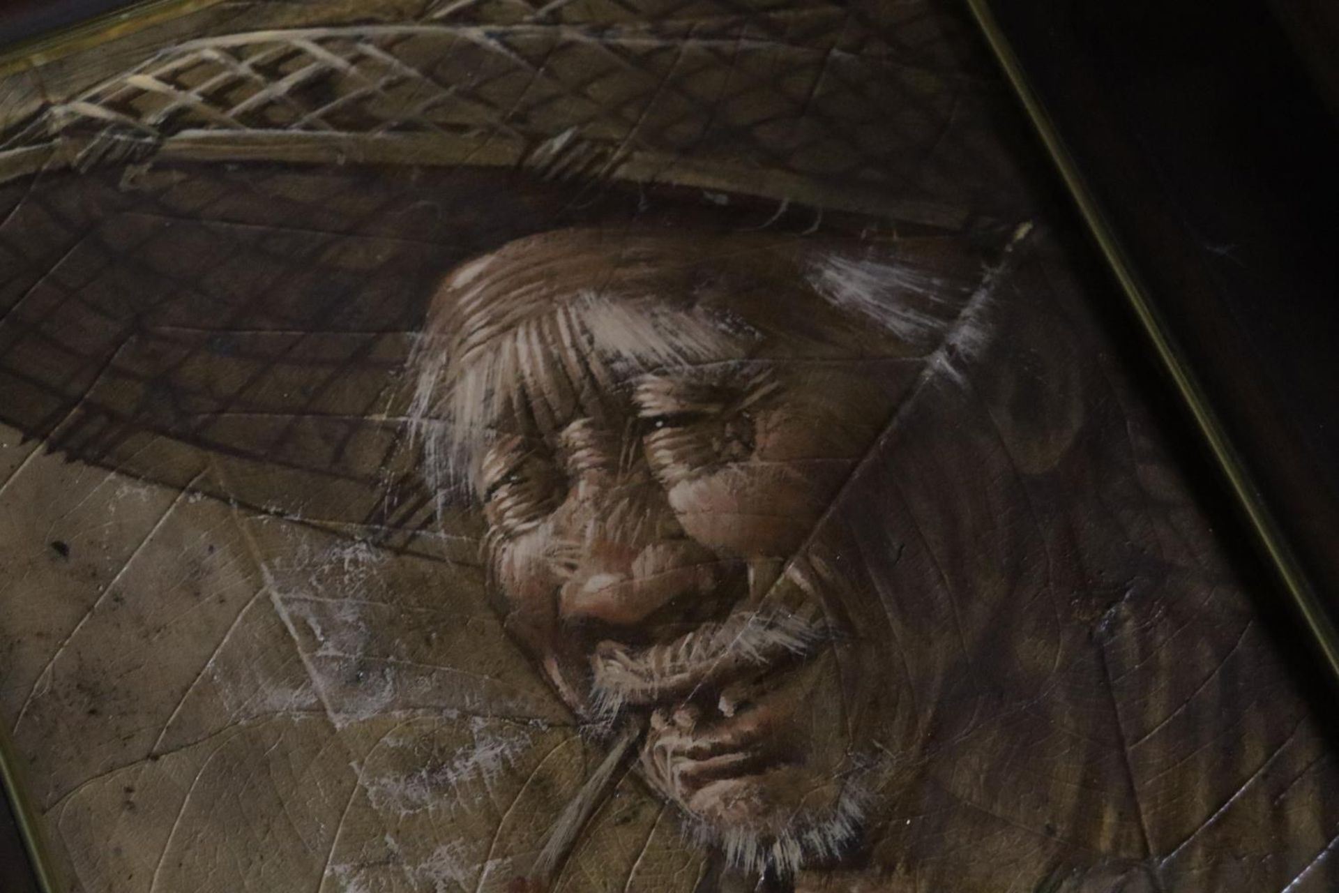 A VINTAGE DEPICTION OF AN AGED ORIENTAL MAN - Image 2 of 3
