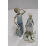 TWO LLADRO FIGURES ONE A/F