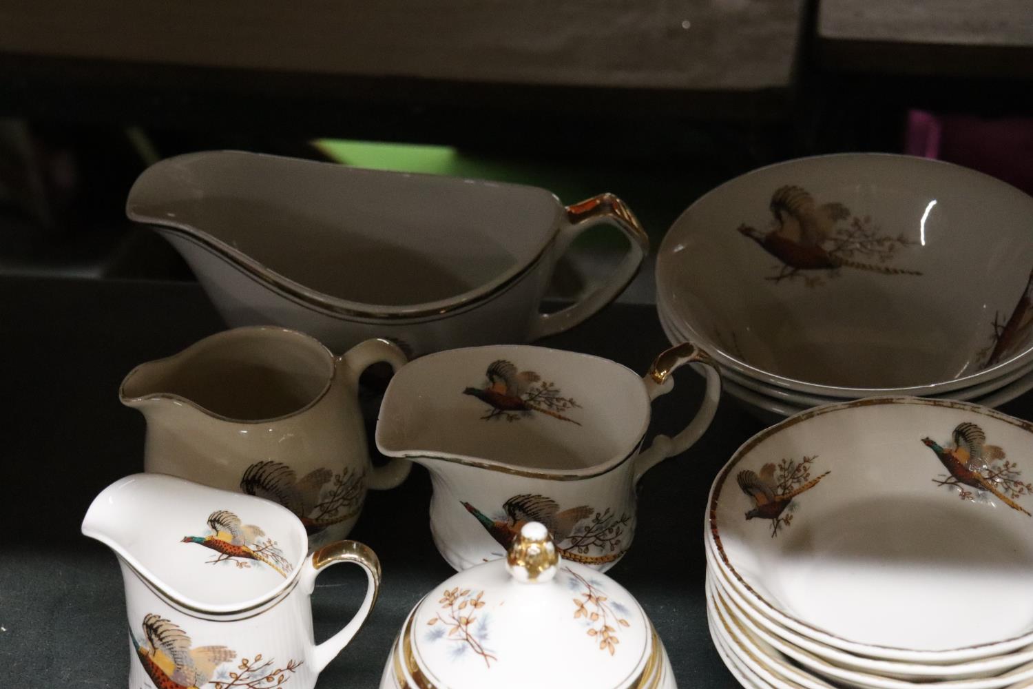 A PART STAFFORDSHIRE, 'SHERIDAN' CHINA DINNER SERVICE WITH PHEASANT DESIGN TO INCLUDE VARIOUS - Image 6 of 6