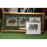 A QUANTITY OF SHOWJUMPING AND EVENTING PHOTOGRAPHS - IN FRAMES