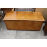 A MID 20TH CENTURY OAK BLANKET CHEST 48" WIDE