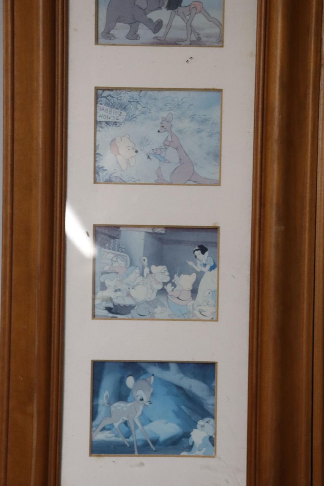 A PAIR OF DISNEY CARTOON SLIDES IN PINE FRAMES - Bild 3 aus 5