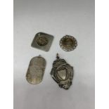 FOUR SILVER FOBS