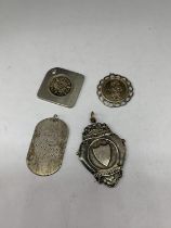 FOUR SILVER FOBS