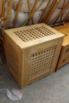 A MODERN IKEA STYLE LATTICE LINEN BOX