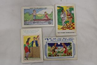 THIRTY TWO VINTAGE SAUCY, SEASIDE POSTCARDS