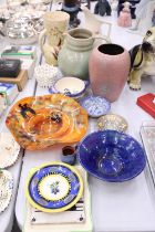 A LARGE MIXED LOT OF CERAMICS TO INCLUDE A AUTHUR WOOD JUG, SCHEURICH, ROYAL STAFFORDSHIRE POTTERY