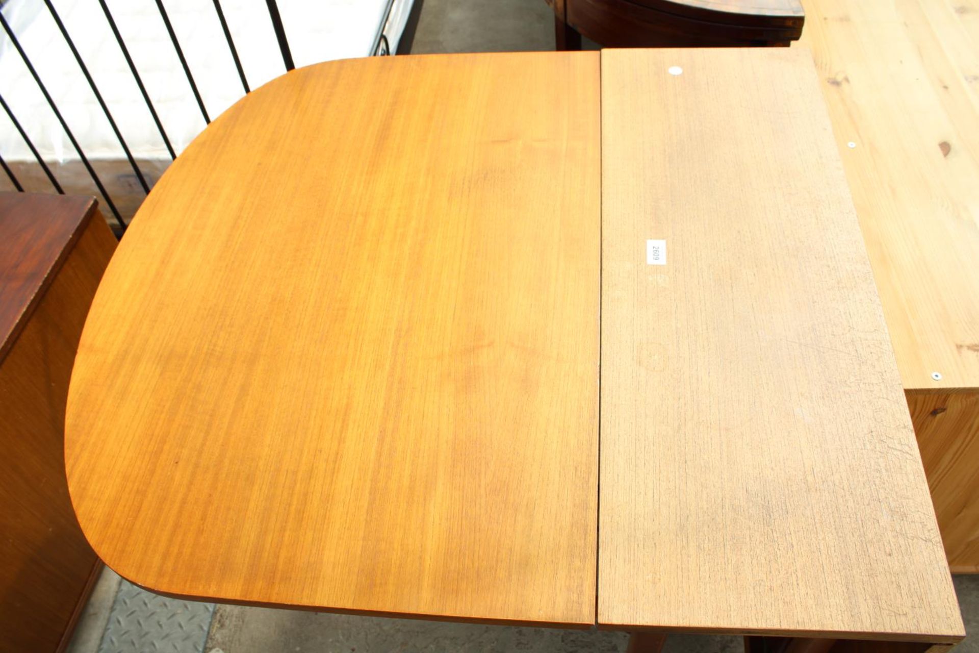 A RETRO TEAK GATE-LEG DINING TABLE, 60" X 33" OPENED - Image 3 of 3