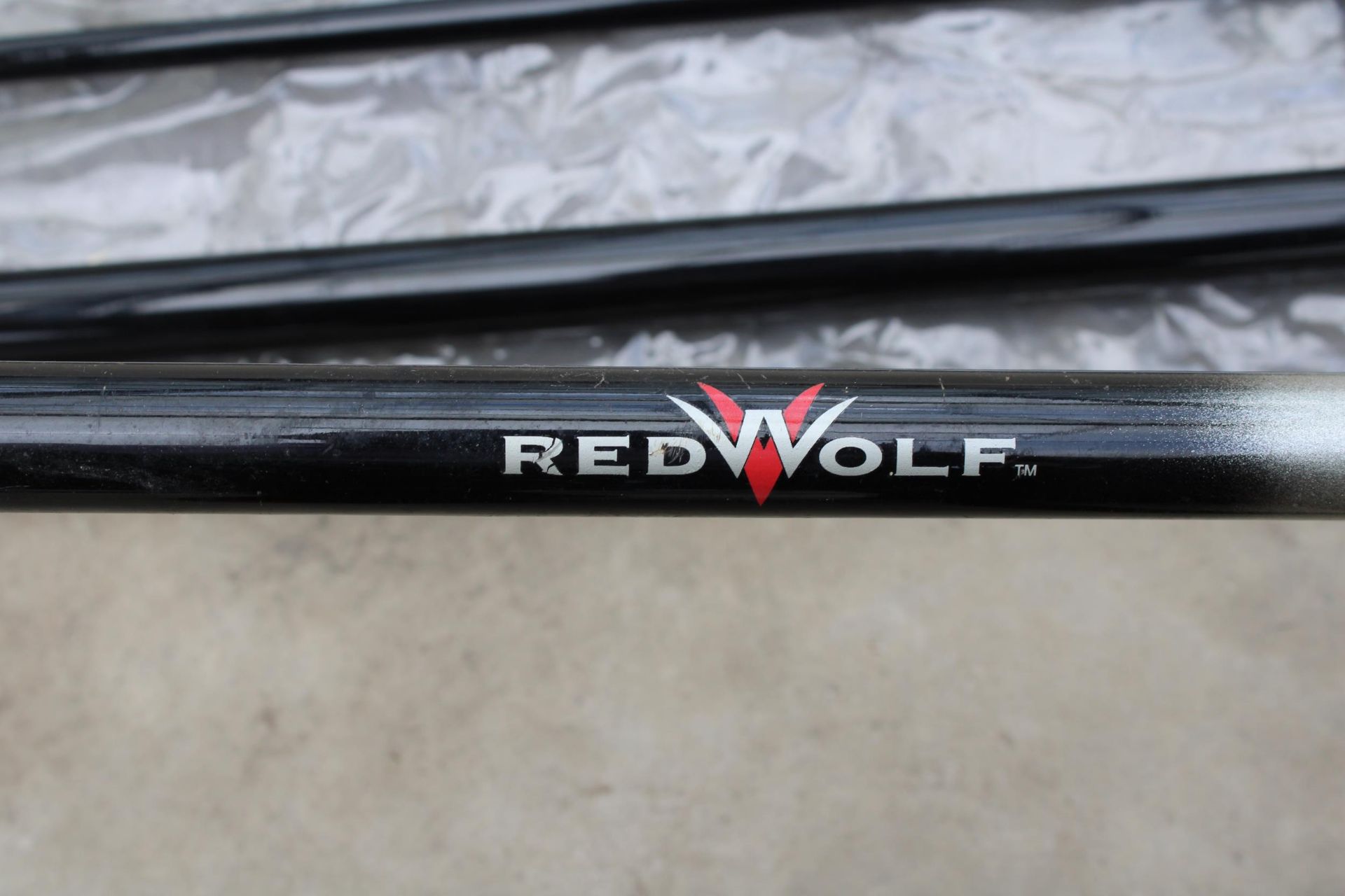 TWO FIBREGLASS BEACHCASTER RODS TO INCLUDE A RED WOLF AND A FLADEN - Image 4 of 4