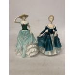 TWO ROYAL DOULTON FIGURES "JANINE" HN 2461 AND "EMILY" HN 4093