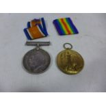 A WORLD WAR I MEDAL PAIR AWARDED TO 52515 PRIVATE H HALL RAMC
