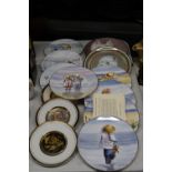 A COLLECTION OF THIRTEEN CABINET PLATES TO INCLUDE DOGS AND CHILDREN, SOME WITH CERTIFICATES