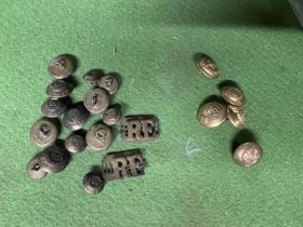 UK ARMY BUTTONS, CONTENTS OF TWO BAGS