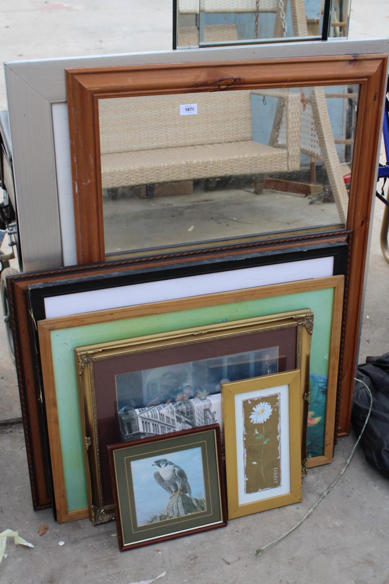 AN ASSORTMENT OF FRAMED PRINTS AND MIRRORS - Image 2 of 2