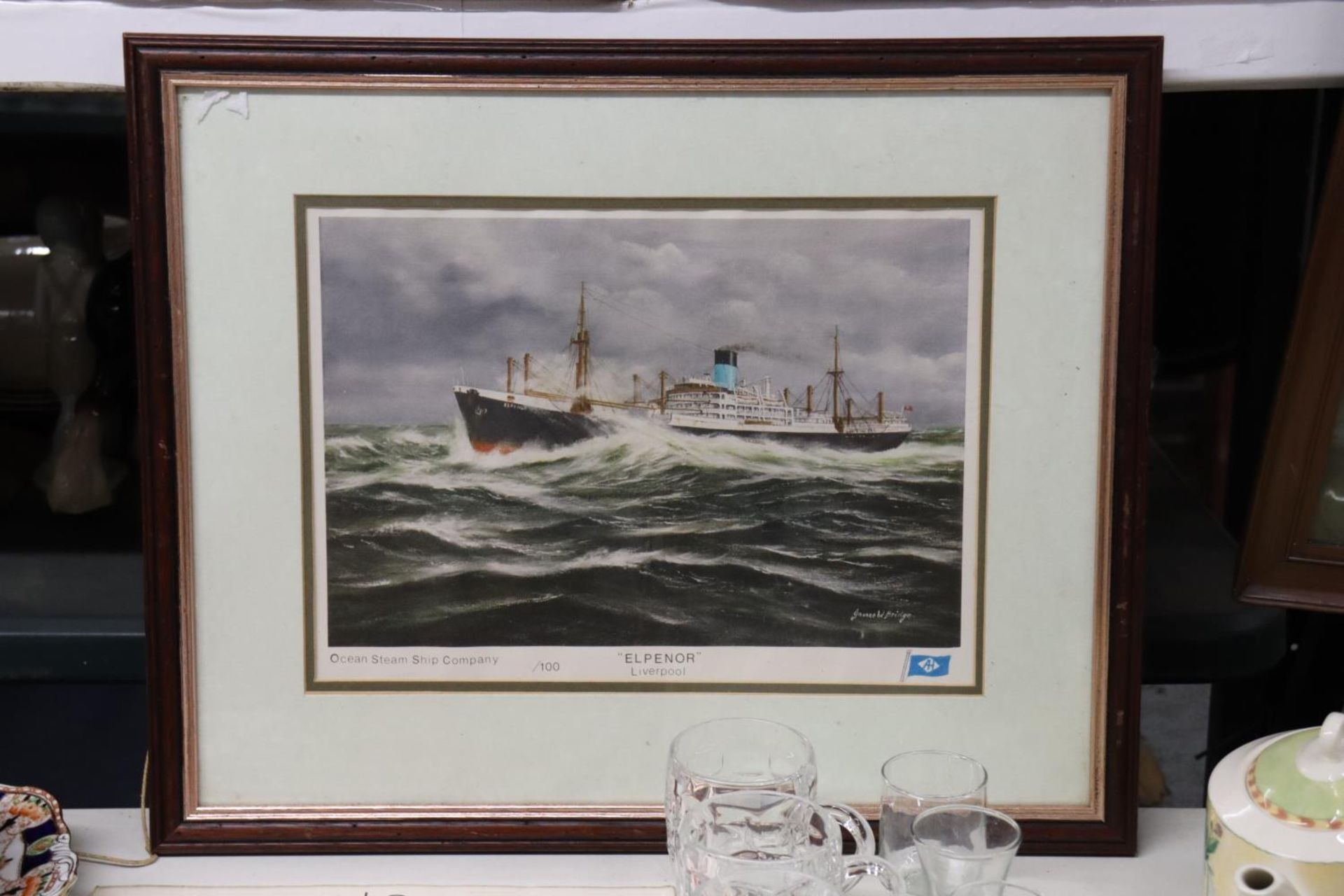 A VINTAGE FRAMED PHOTOGRAPH OF A SHIP, BUILT BY COCHRANE AND SONS, SELBY - Bild 5 aus 7