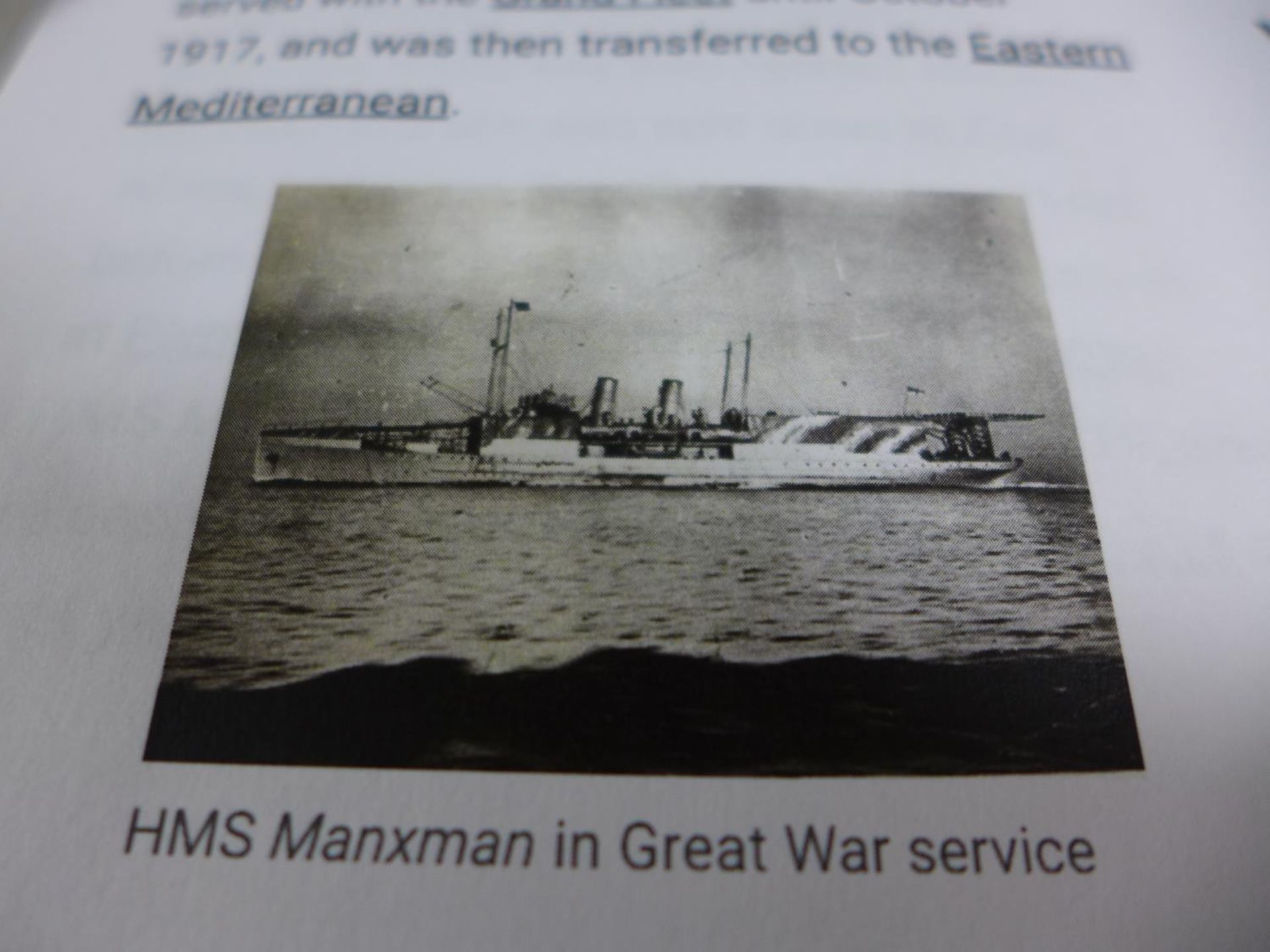 A FRAMED WATERCOLOUR PICTURE OF T.S.S.MANXMAN BY A.L. PARRY DATED 1928, 35CM X 54CM. T.S.S. - Image 6 of 7