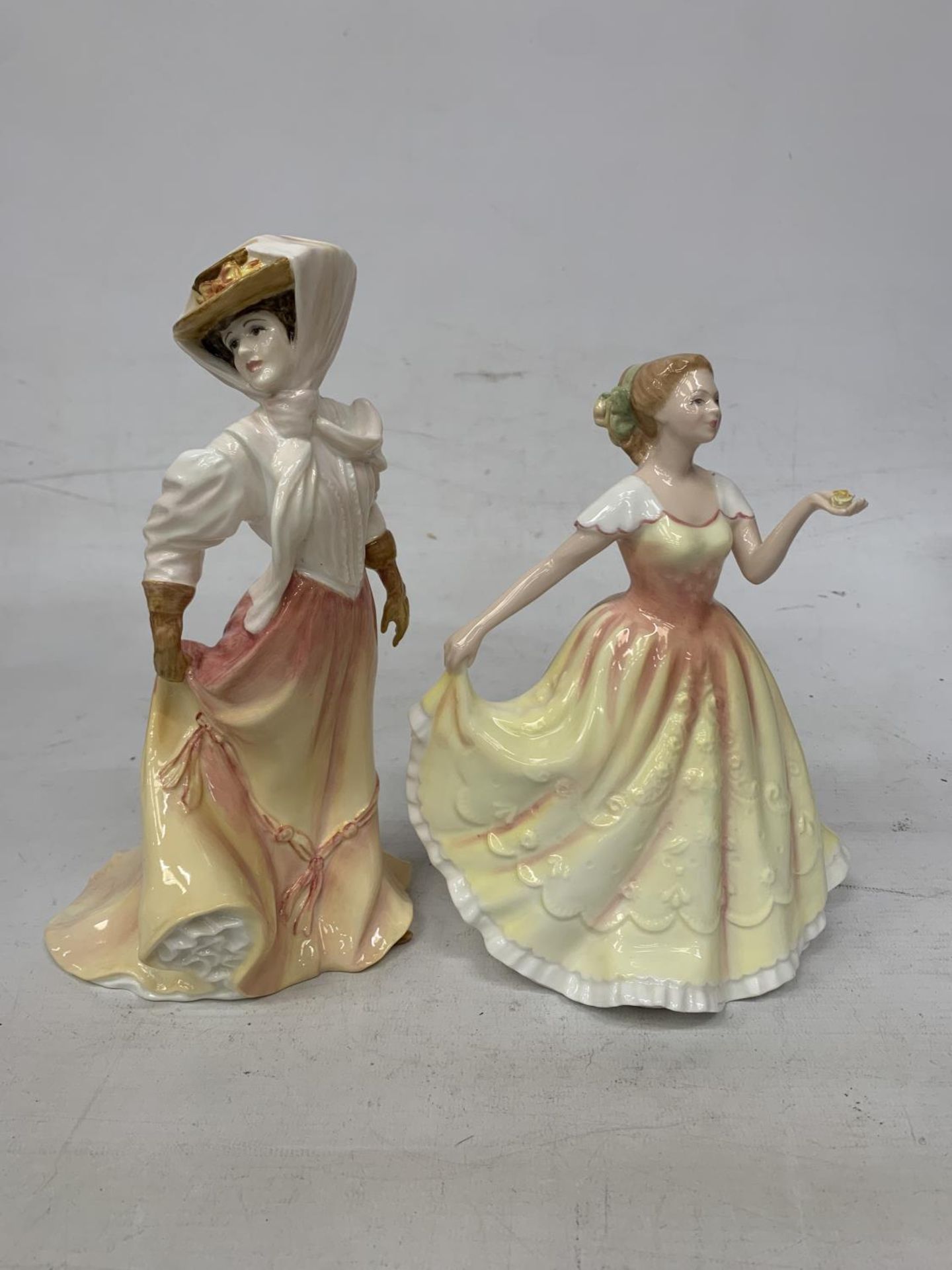 TWO ROYAL DOULTON FIGURES "THE OPEN ROAD" HN 4161 AND FIGURE OF THE YEAR " DEBORAH" HN 3644