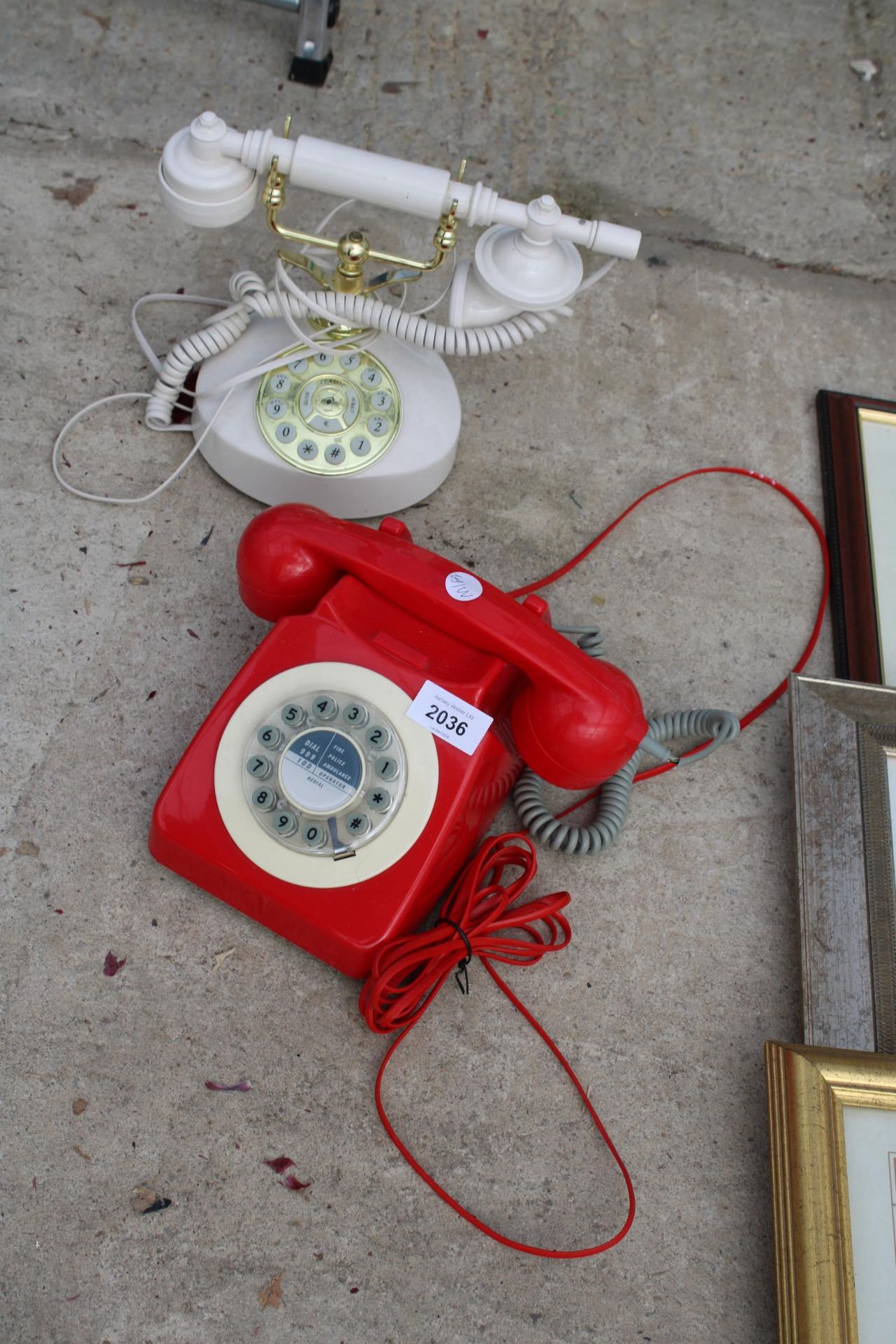 TWO VINTAGE STYLE TELEPHONES
