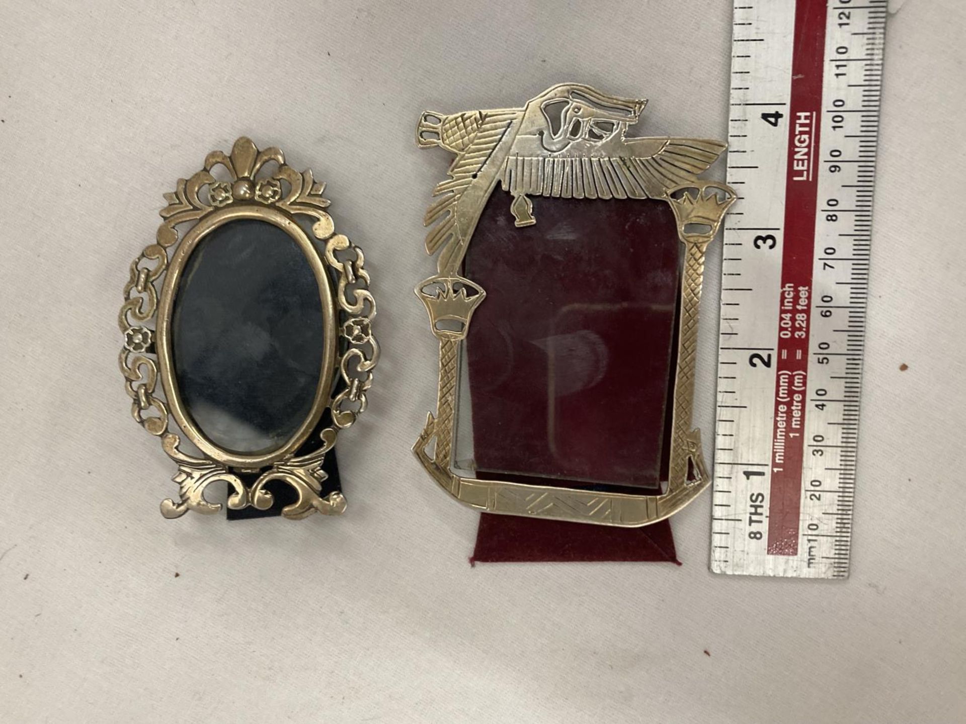 TWO HALLMARKED LONDON SILVER MINIATURE PHOTOGRAPH FRAMES - Image 6 of 6