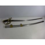 A REPLICA NAPOLEONIC WAR IMPERIAL FRENCH LIGHT CAVALRY SWORD AND SCABBARD, 82CM BLADE, LENGTH 99CM