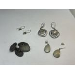 A QUANTITY OF EARRINGS AND CUFFLINKS