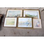 FIVE VARIOUS FRAMED PRINTS AND PICTURES