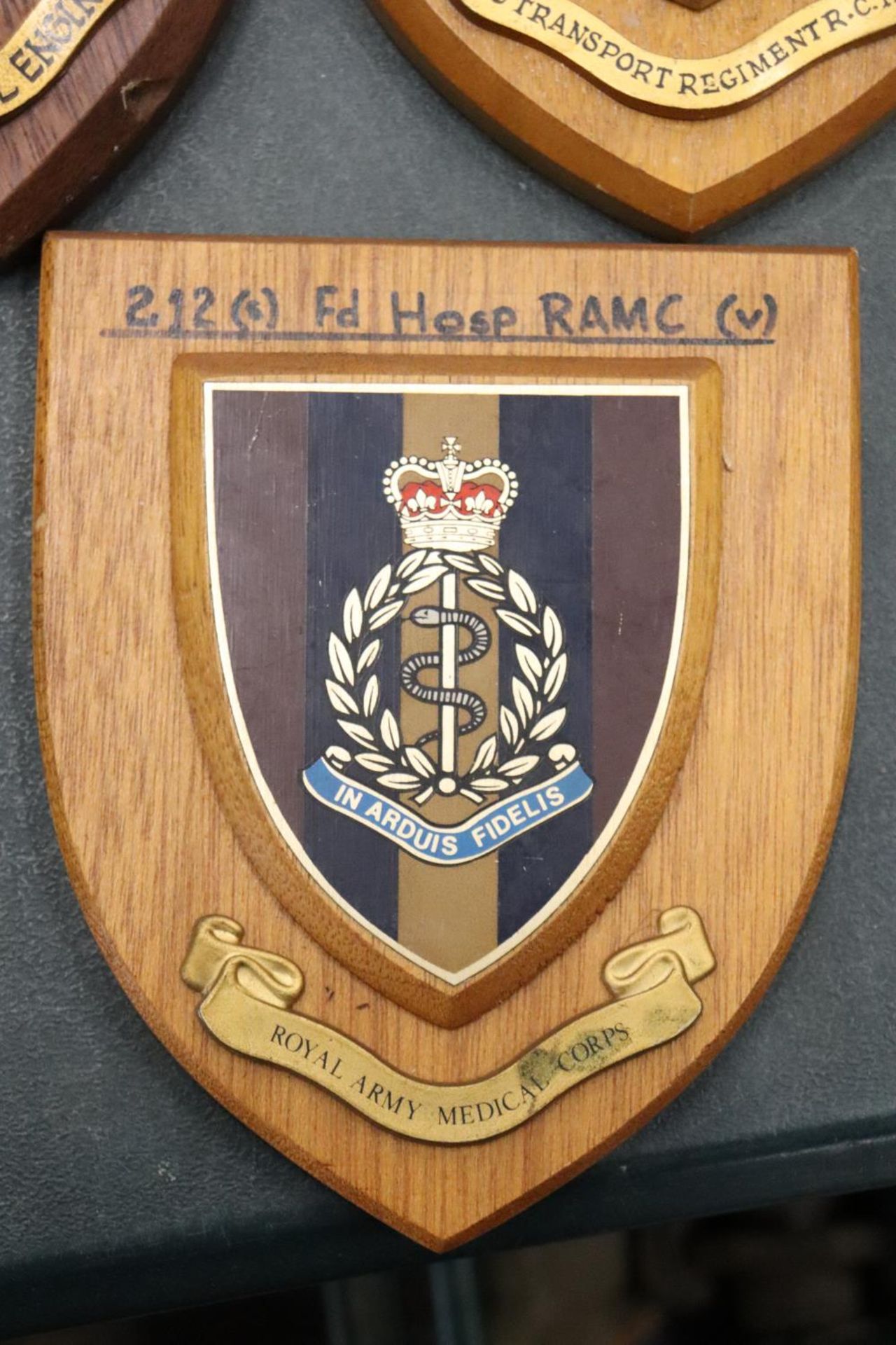 THREE HARDWOOD MILITARY PLAQUES - Image 4 of 4