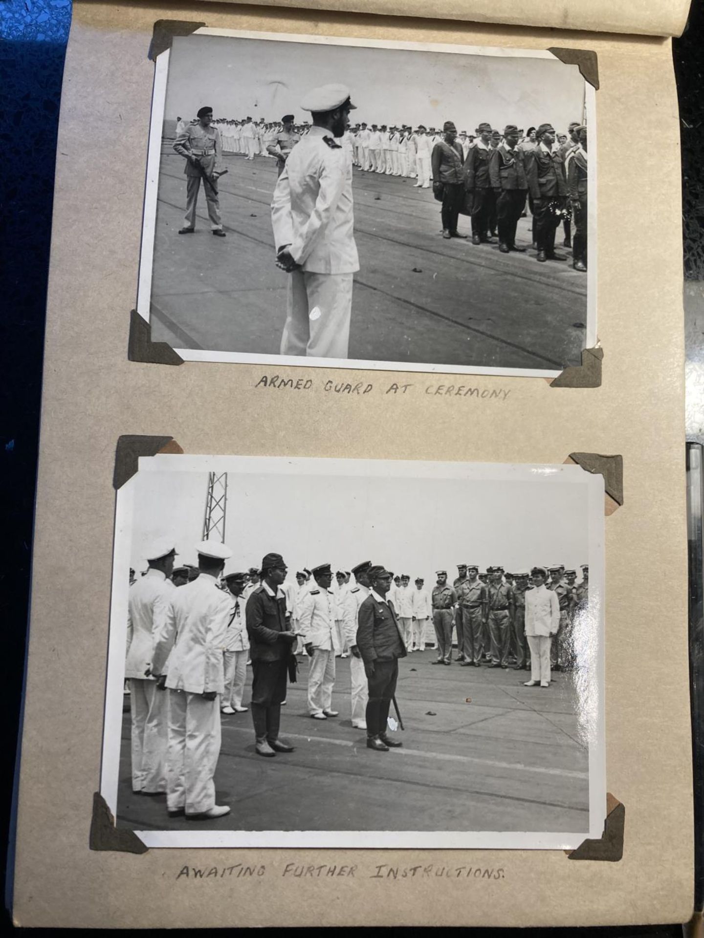 A WORLD WAR II PHOTOGRAPH ALBUM CONTAINING PHOTOGRAPHS OF THE JAPANESE SIGNING OF THE INSTRUMENT - Image 4 of 10