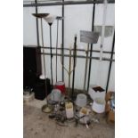 A LARGE QUANTITY OF STANDARD AND TABLE LAMPS