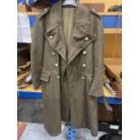 AN ARMY GREAT COAT DATED 1953, SIZE 3