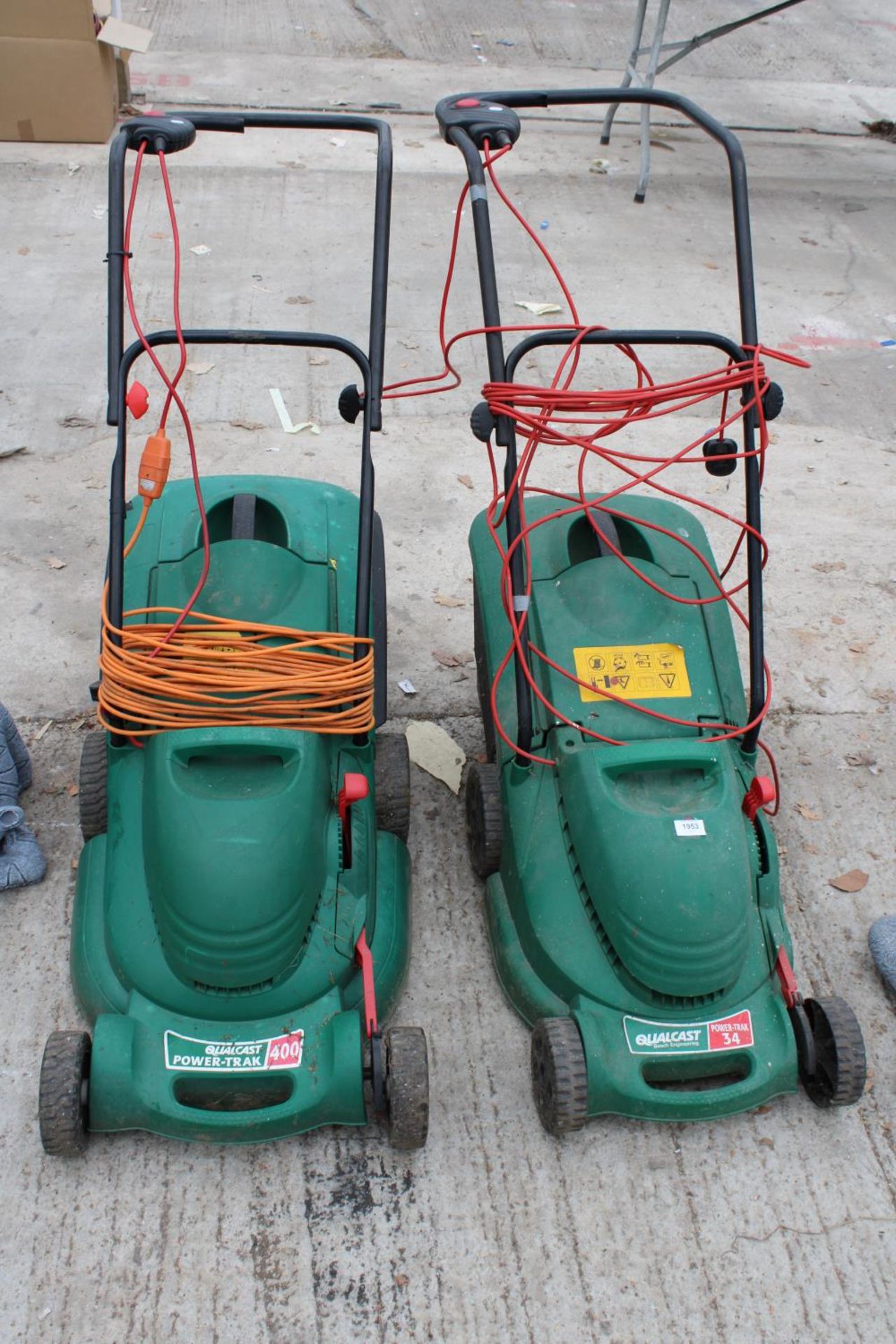TWO QUALCAST ELECTRIC LAWN MOWERS
