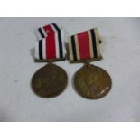 A GEORGE V FAITHFUL SERVICE IN THE SPECIAL CONSTABULARY AWARDED TO JOHN CRISP AND ANOTHER AWARDED TO