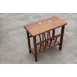 A RETRO TEAK MAGAZINE RACK / TABLE