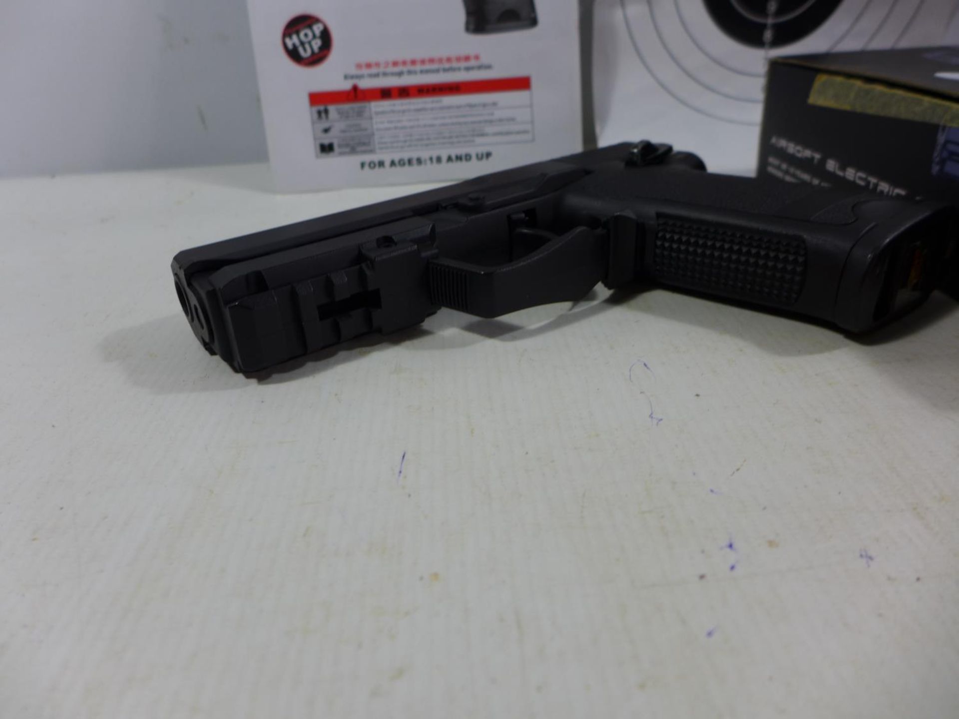 A BOXED AS NEW CM125 AIRSOFT 6MM ELECTRIC BB PISTOL LENGTH 20CM - Image 2 of 4
